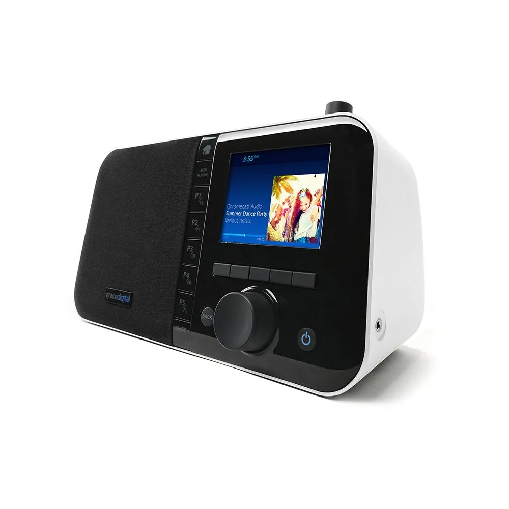 Grace Digital Mondo+ Wireless Smart Speaker and Internet Radio with Wi-Fi + Bluetooth and 3.5 Color Display