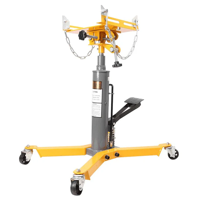 1500LBS 2-Stage Hydraulic Transmission Hoist W/ Wheels & Foot Pedal