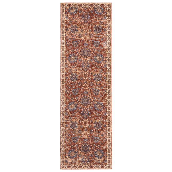 2026 Nourison Reseda Area Rug, Brick, 2&3x22 x 7&6x22