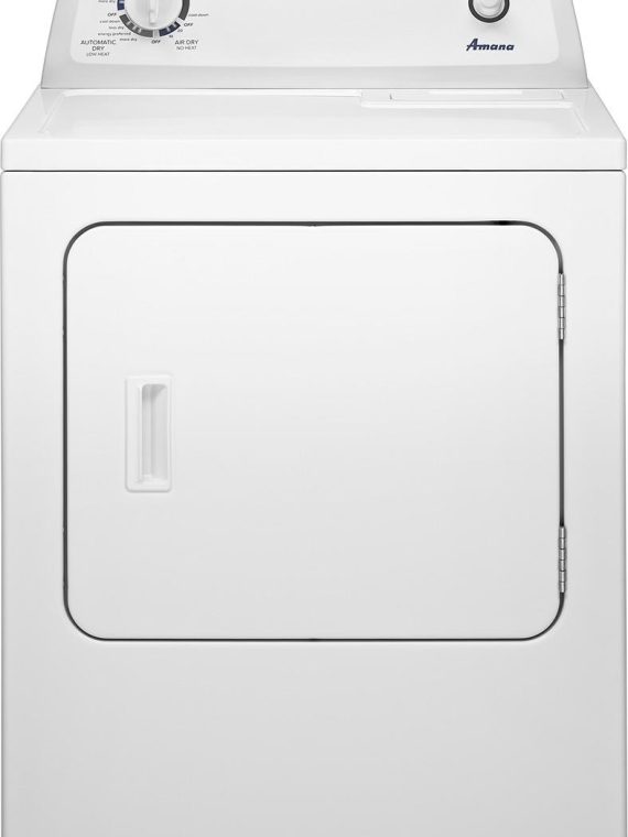 2026 Amana – 6.5 Cu. Ft. Gas Dryer with Automatic Dryness Control – White