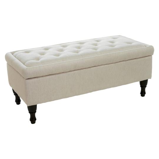 2026 Chantelle Fabric Storage Ottoman Beige - Christopher Knight Home