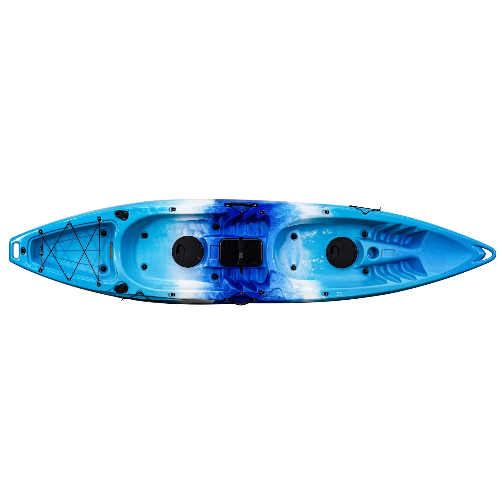 Garvee Fishing Kayak 12.4FT 2 Person Sit on Top with Paddle & Seat, 661LBS Capacity, Recreational Ocean Boat