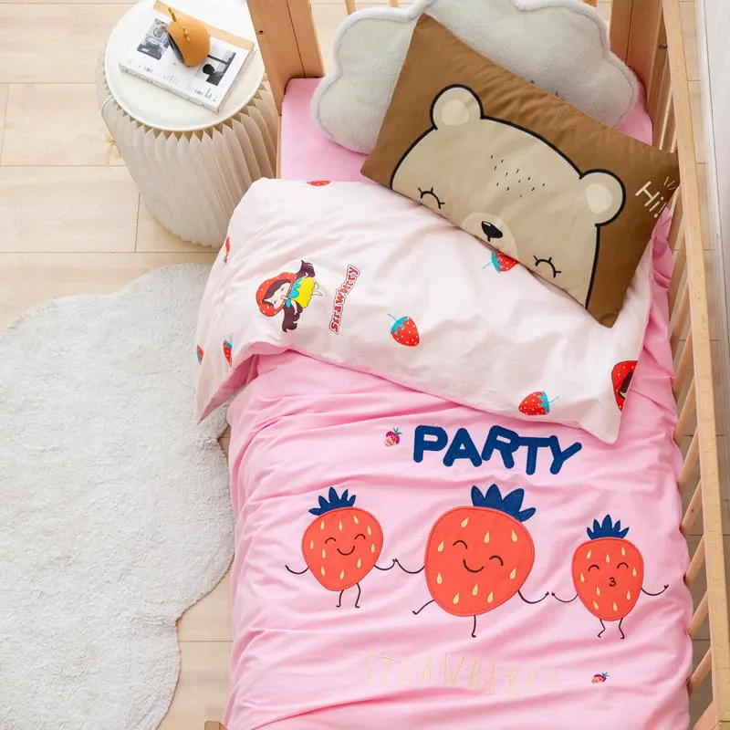 Strawberry Cotton Applique Embroidery Kit