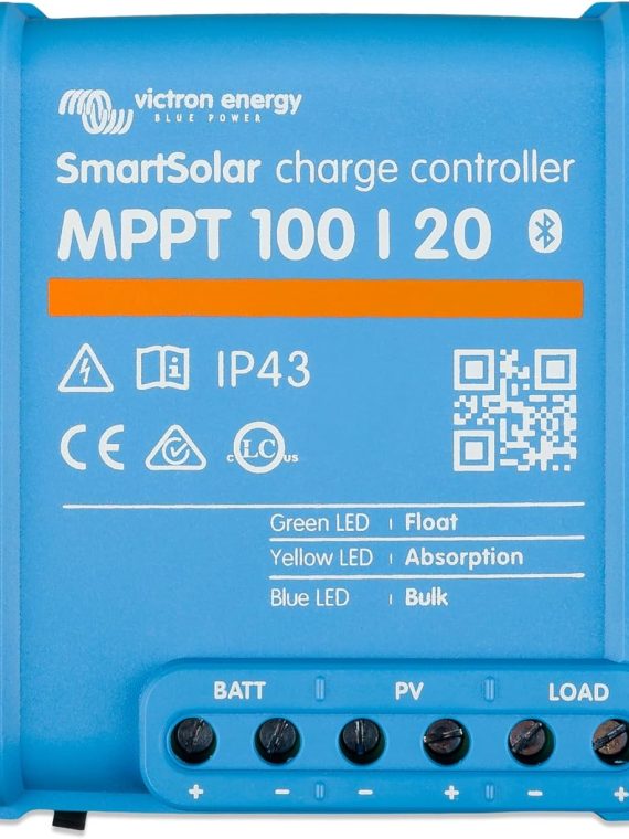 2026 Victron Energy SmartSolar MPPT Solar Charge Controller (Bluetooth) – Charge Controllers for Solar Panels – 100V  20 amp  48-Volt