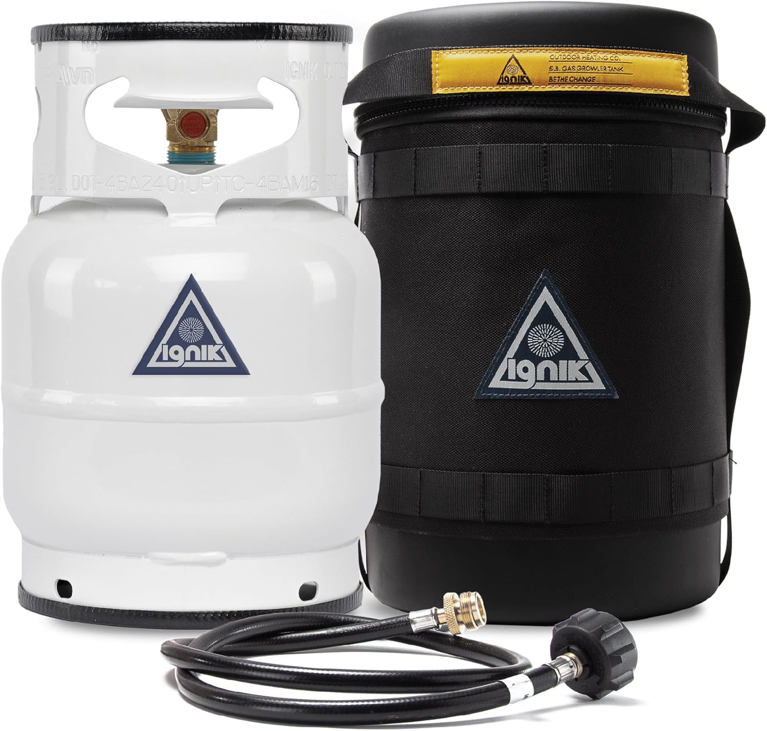 2026 Ignik Refillable Gas Growler Deluxe 5-Pound Propane Tank with Carry Case and Adapter Hose