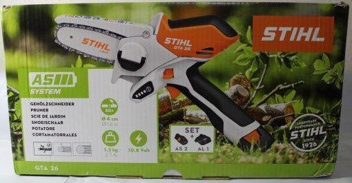 2026 STIHL GTA 26 PRUNER CHAINSAW W/CARRYING CASE, BATTERY AND CHARGER.