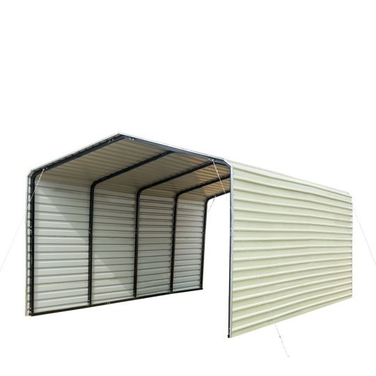 2026 TMG-CP1220F 12' x 20' All-Steel Carport with Enclosed Sides