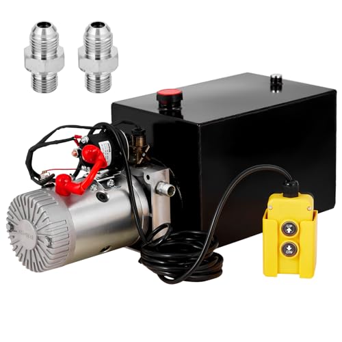 Garvee Hydraulic Power Unit 12V 13 Quart Car Lift Hydraulic Pump Power Unit, Car Lift Single Phase, Hydraulic Pumps with 12L Steel Tank, Car Lift Hydraulic Power Unit for Auto Repair
