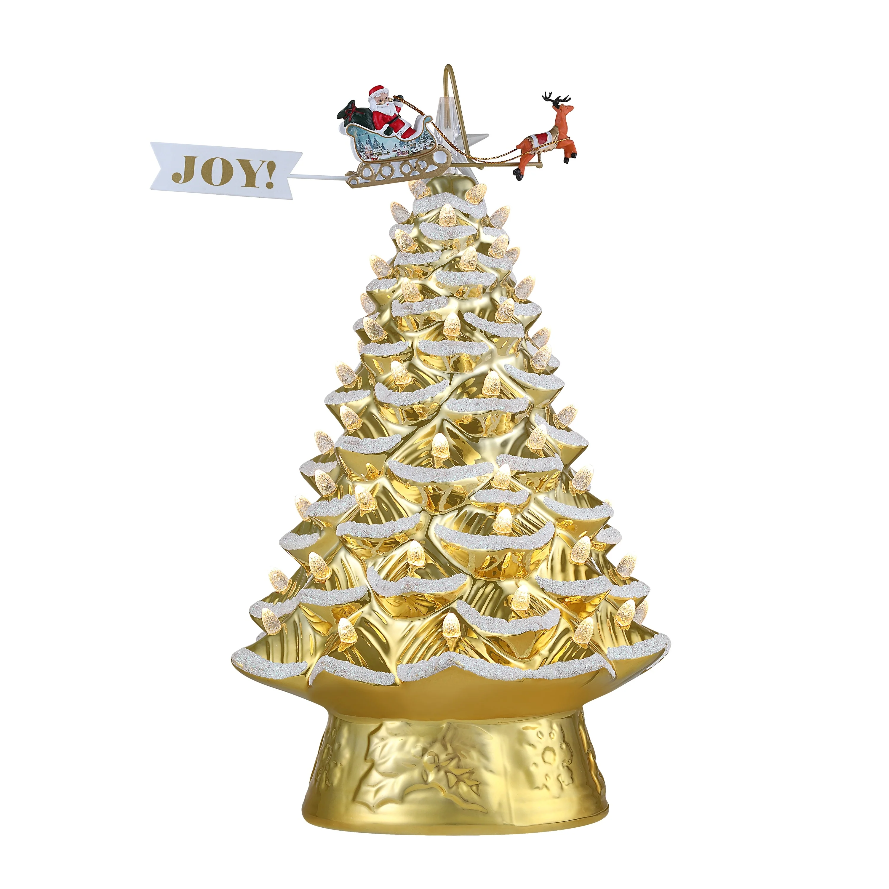 Mr. Christmas Gold Tree with Santa and Sleigh  16