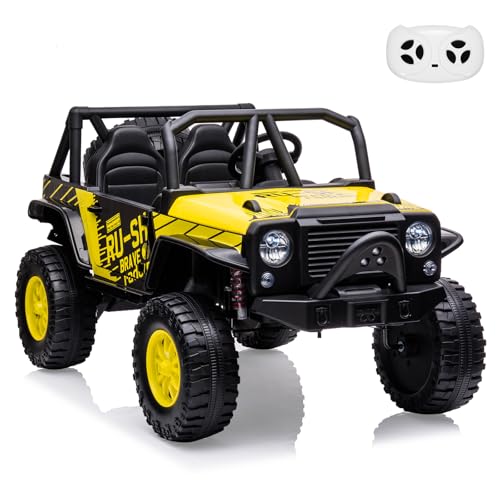 Garvee 2-Seater Ride On Truck for Kid, 24V Battery Powered Kids Car with Remote Control, 19