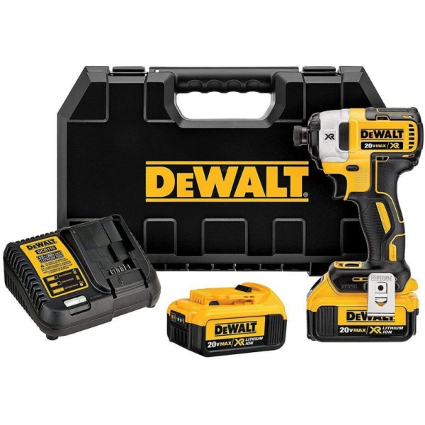 DEWALT 20V MAX XR Impact Driver Kit, Brushless, 3-Speed, 1-4-Inch, 4-Ah (DCF887M2)