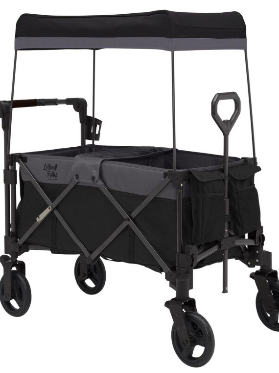 2026 Little Folks by Delta Children City Wagon Cruiser Stroller, Black