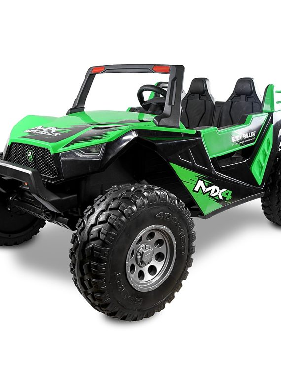 2026 Hyper – Rock Roller MX4 UTV Powered Ride-On w/ 3 Mile Range & 5.5 MPH Max Speed – Green/Black