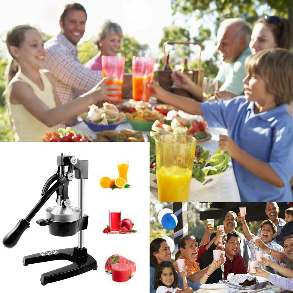 Commercial Manual Citrus Juicer Heavy Duty Black