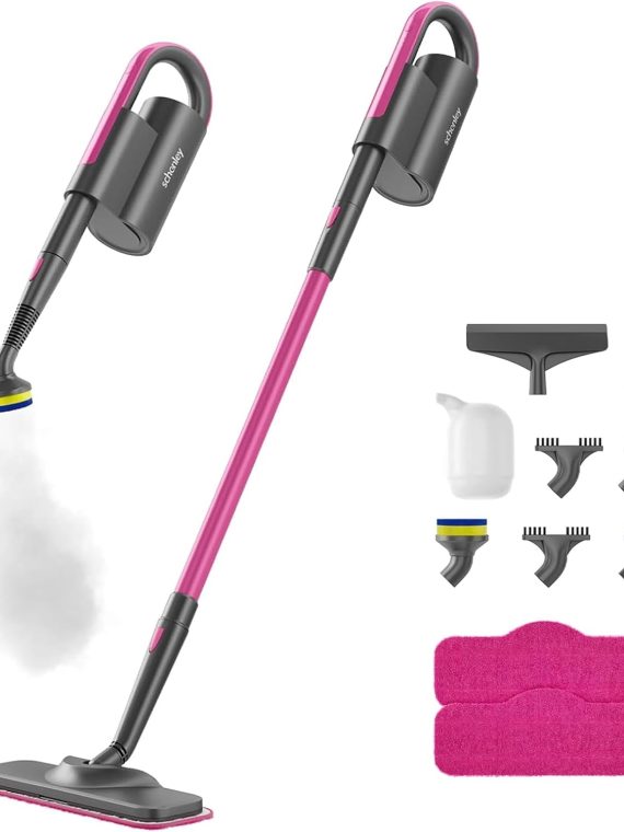 2026 Schenley Steam Mop Cleaner with Detachable Handheld Steamer for Cleaning Hardwood/Laminate Floor  Tiles and Grout  with 7-in-1 Multi-purpose Accessories and Washable Microfiber Pads