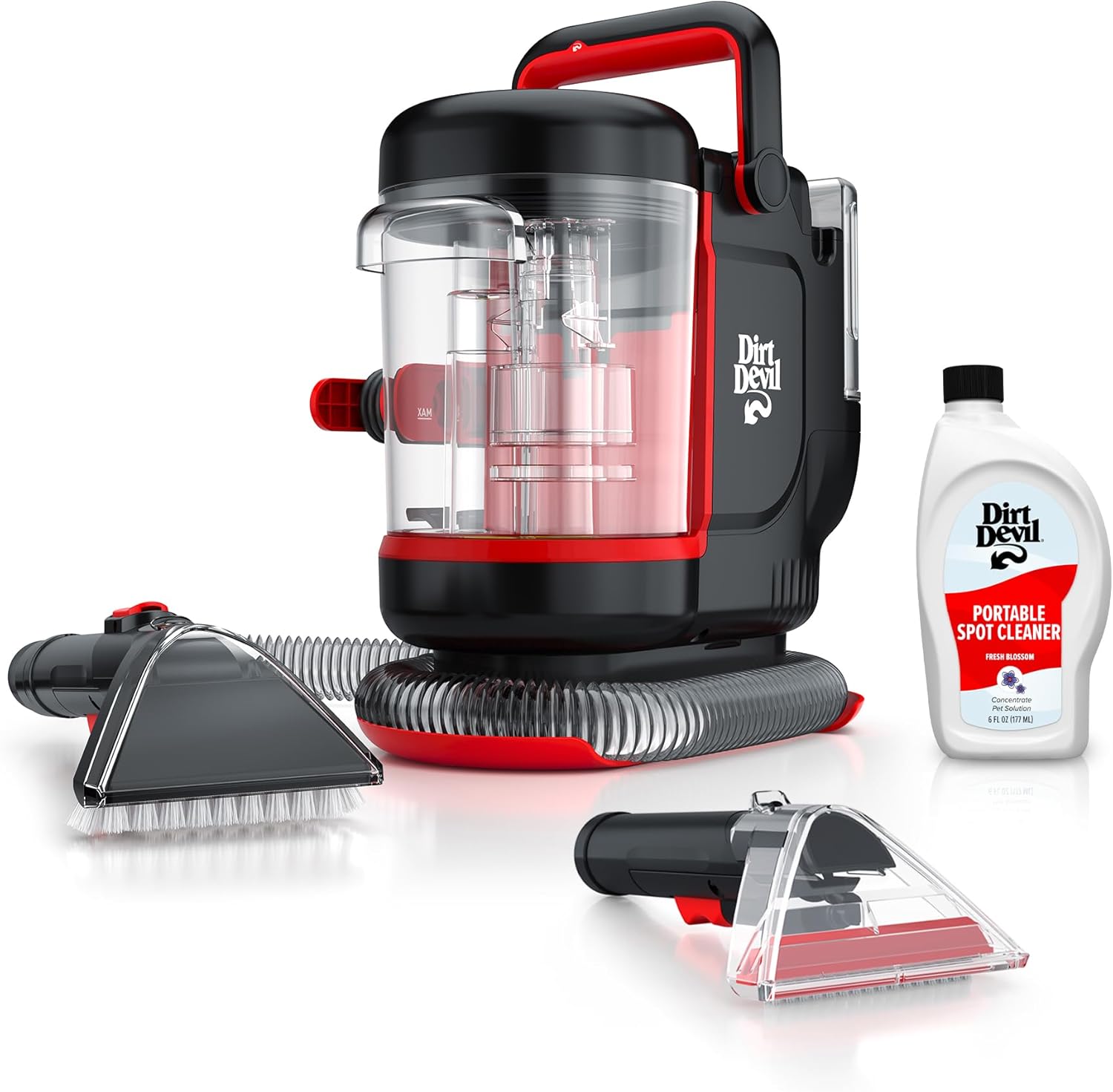2026 Dirt Devil Portable Spot Compact Carpet Cleaner for Carpet & Upholstery  Powerful Suction with Versatile Tools  Pet Stain Remover  Carpet Shampooer  FD13000  Black