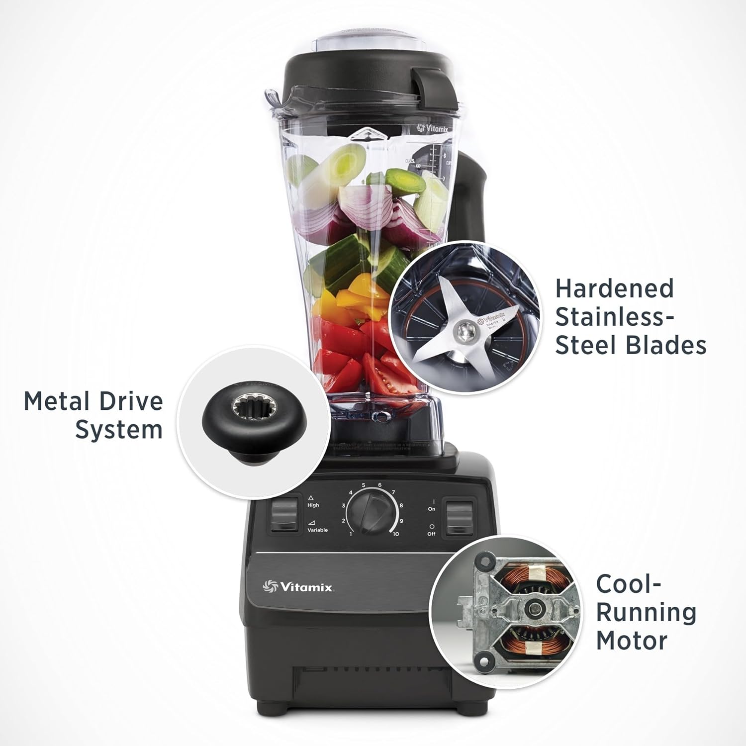 2026 Vitamix 5200 Blender  Professional-Grade  Container  Self-Cleaning 64 oz  Black/Grey
