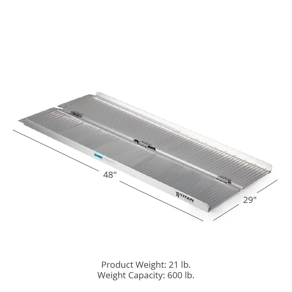 Titan Ramps 4' Single-Fold Wheelchair Ramp - 600 lb. Capacity