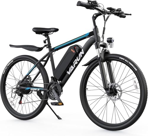 2026 Electric Bike – 500W Electric Bike for Adults with 48V Removable Battery – 26′′” Ebike Up to 45 Miles  20 MPH with 21 Speed Gears & Dual Front Fork Suspensions  Blue  M26-2