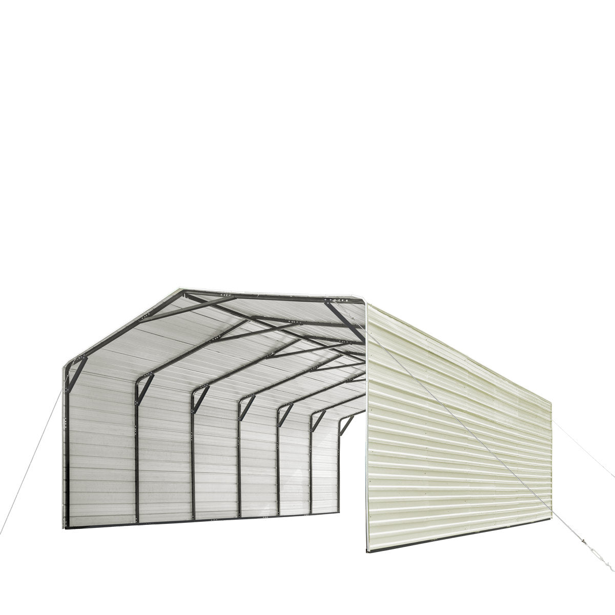 2026 TMG-CP2030F 20' x 30' All-Steel Carport Shed With 10' Enclosed Sidewalls