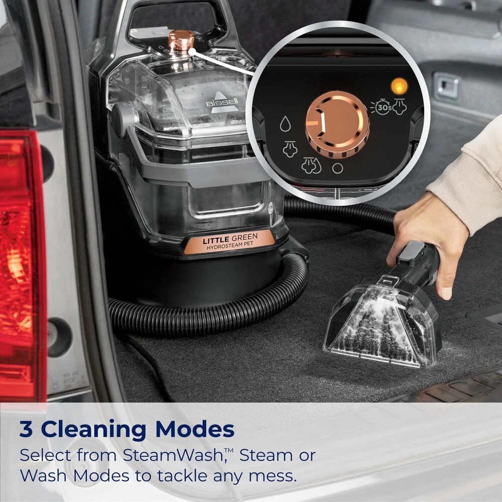 2026 BISSELL – Little Green HydroSteam Pet Corded Portable Deep Cleaner – Titanium with Copper Harbor accents