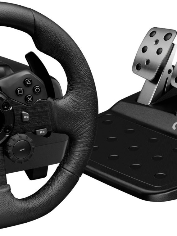 2026 Logitech – G923 Racing Wheel and Pedals for PS5, PS4 and PC – Black