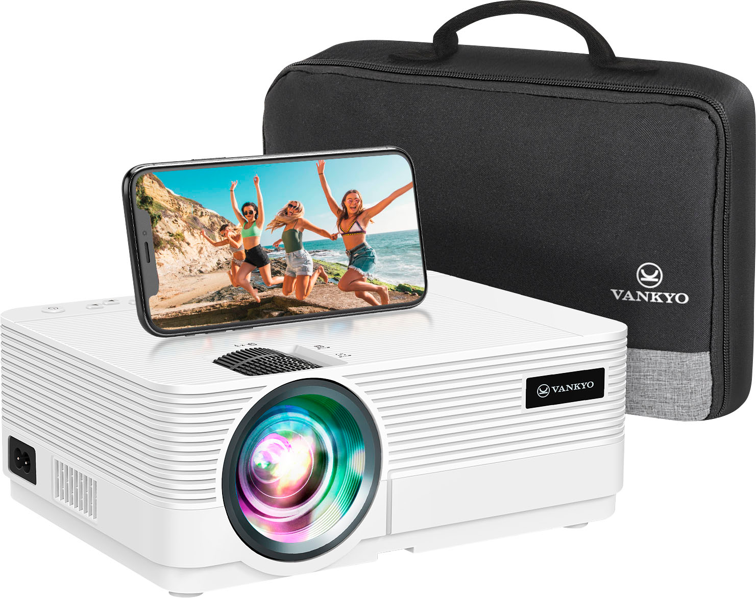 2026 Vankyo – Leisure 470 Pro Native 1080P Wireless Single LCD Mini Projector – White