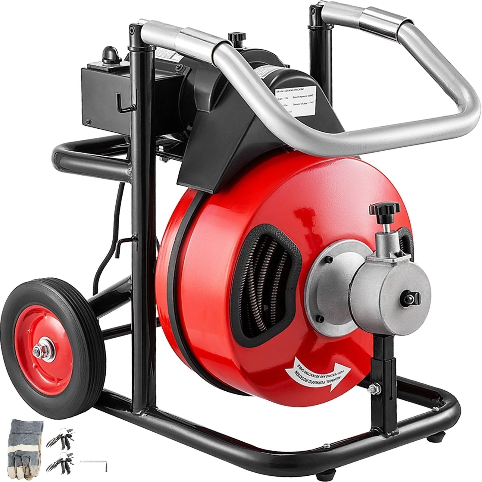 100ft X 1/2'' Drain Cleaner 550w Drain Cleaning Machine Snake Sewer Clog W/cutter