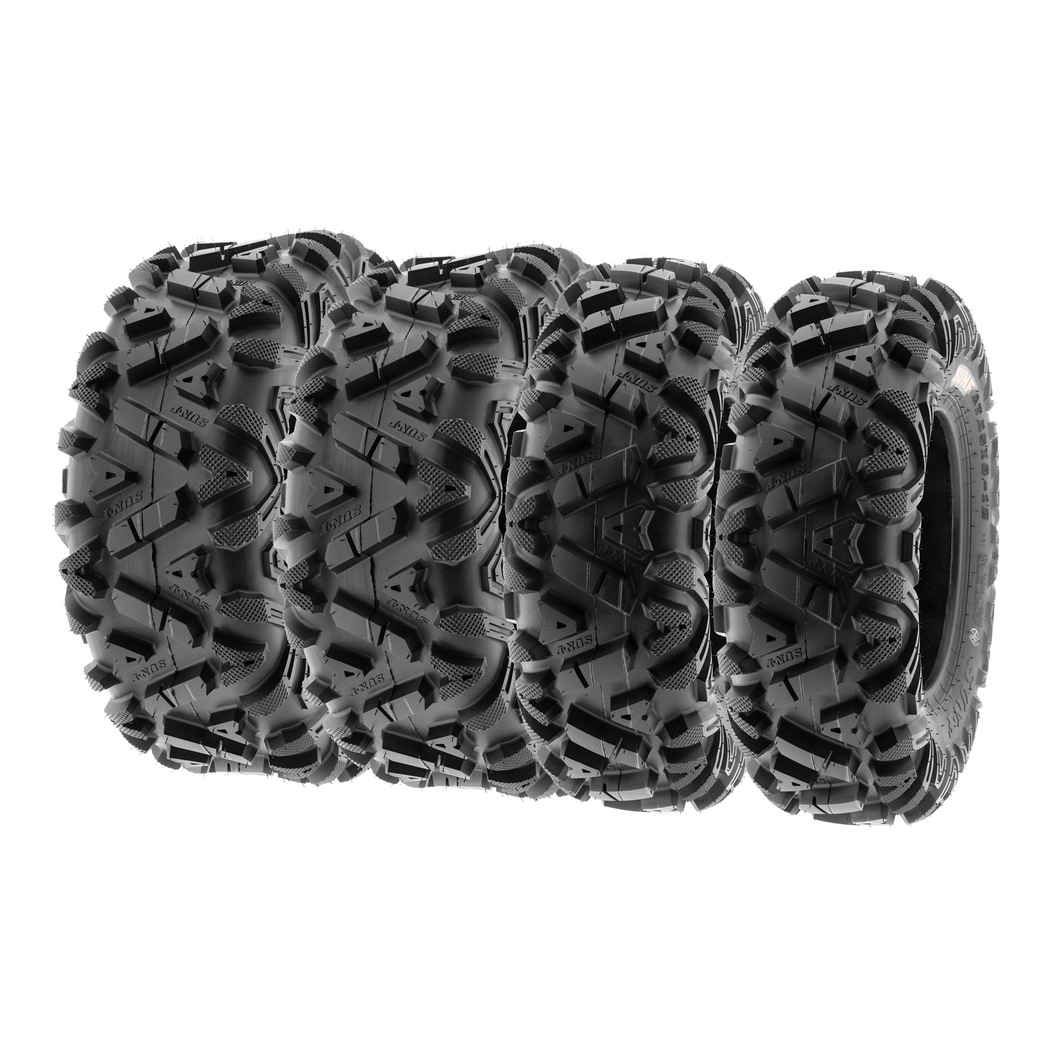 2026 SunF All Terrain ATV UTV Tires 25×8-12 and 25×10-12 6 PR A033 (Complete Full Set of 4)