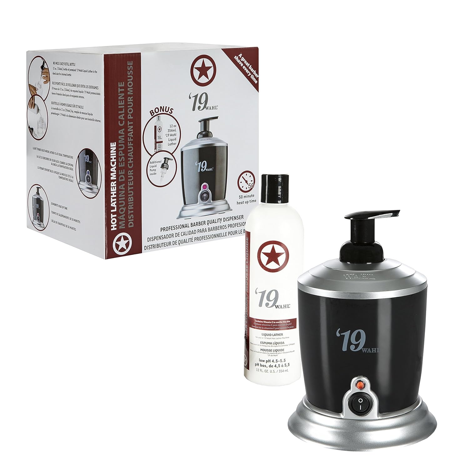 2026 Wahl Professional ’19 Hot Lather Machine  Professional Barber Quality Dispenser for Professional Barbers and Stylists – Model 68908