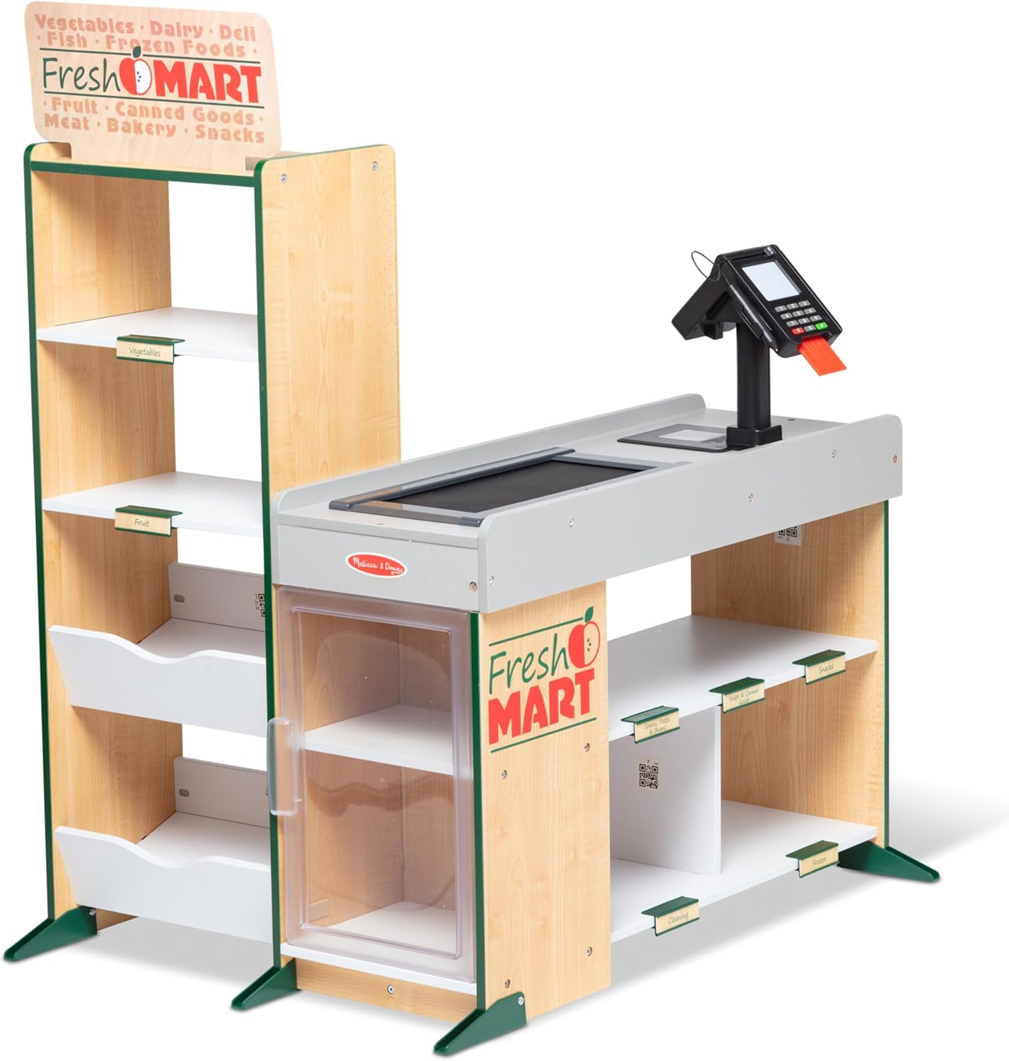 2026 Melissa & Doug Freestanding Wooden Fresh Mart Grocery Store – FSC Certified