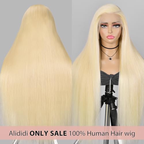 2026 Alididi 30Inch 613 13×6 Lace Front Wig Human Hair 200 Density 613 Lace Front Wig Human Hair Blonde Wig Human Hair Straight Lace Frontal Wig Human Hair Pre Plucked With Baby Hair (613 Blonde Wig)