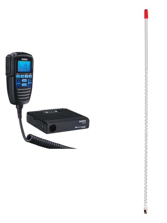 2026 Uniden CMX760 40-CH Off-Road Compact CB Radio and Tram 4-W-HC Fiberglass CB Antenna