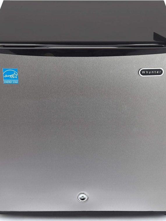 2026 Whynter CUF-112SS Mini  Energy Star Rated Small Upright Freezer with Lock  Stainless Steel -1.1 Cubic Feet