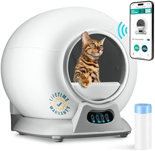 2026 Cat Robot Automatic Litter Box  Self Cleaning Litter Box  Scoop free covered automatic Cat Litter Box Self-Cleaning for Multiple Cats Ultra Cleaning -Odor Removal -APP Control Smart Litter Box