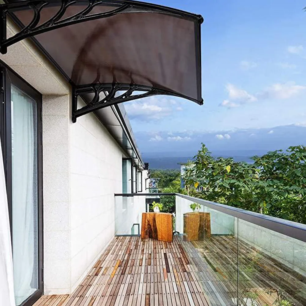 Window Door Awning Canopy Brown 40/80/120Inch