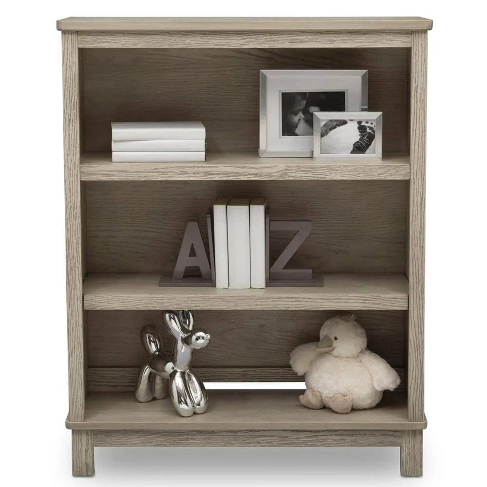 Delta Children Farmhouse Bookcase/Hutch - Textured Limestone