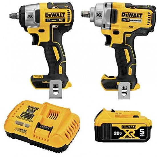 dewalt 20v max xr impact wrench cordless kit 1 2 inch mid range and 3 8 inch compact 2 tool dck205p1
