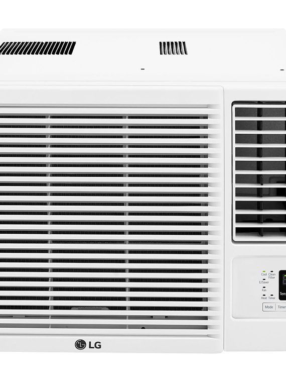 2026 LG – 330 Sq. Ft 7,600 BTU Window Mounted Air Conditioner with 3,850 BTU Heater – White