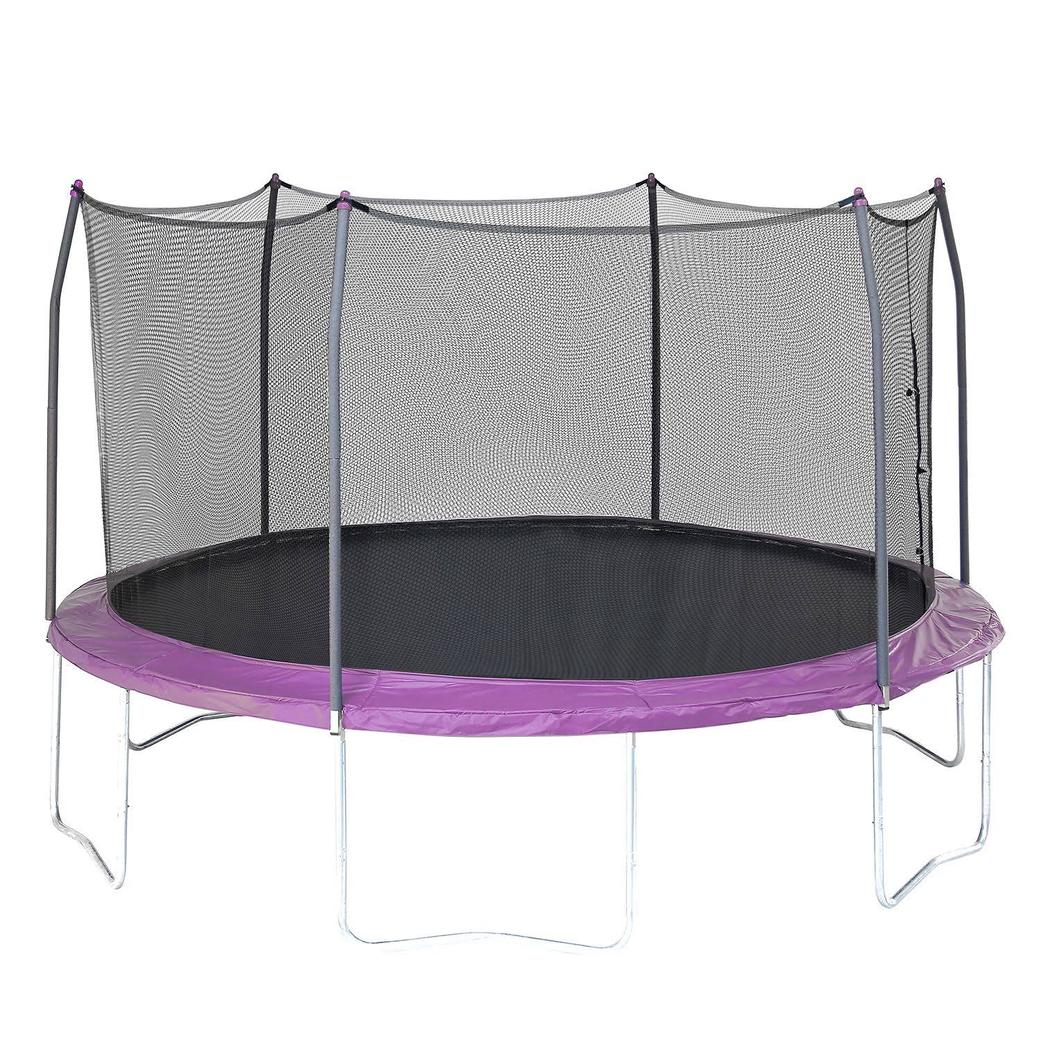 2026 Skywalker 15& Round Trampoline with Safety Enclosure - Purple