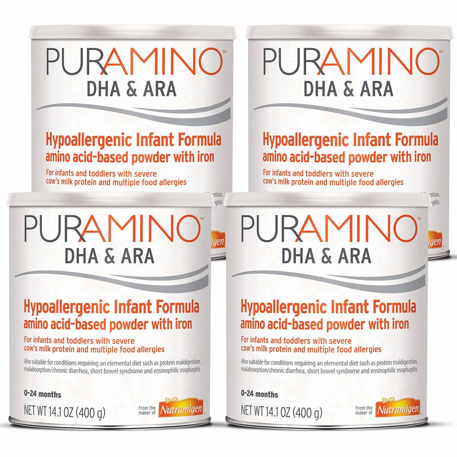 PurAmino Hypoallergenic Infant u0026 Toddler Formula - Amino Acid Based for Severe Food Allergies - Powder Can, 14.1 oz (Pack of