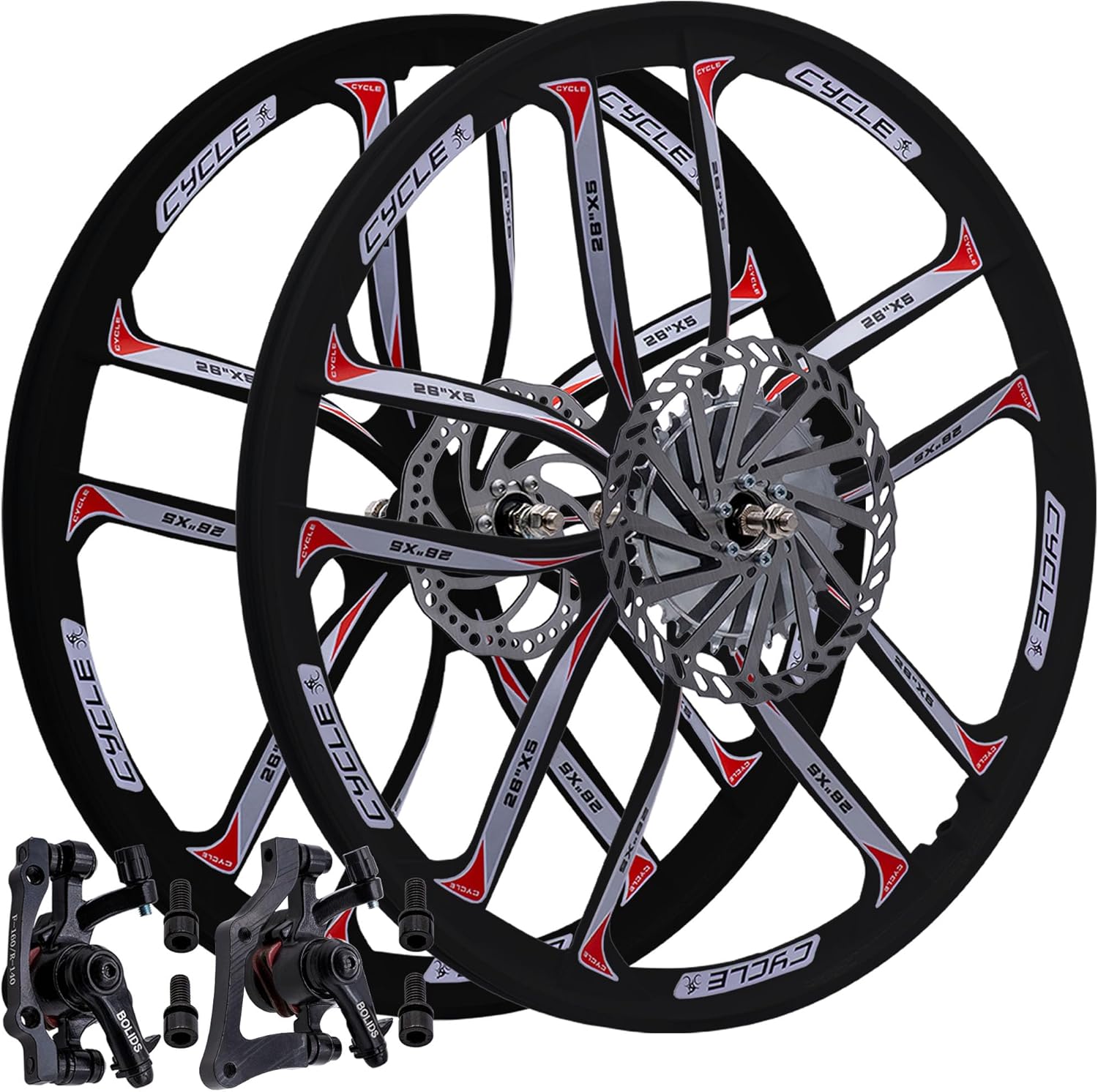 2026 BBR Tuning 26 Inch Heavy Duty 10 Spoke STAR Bike Mag Wheel Set