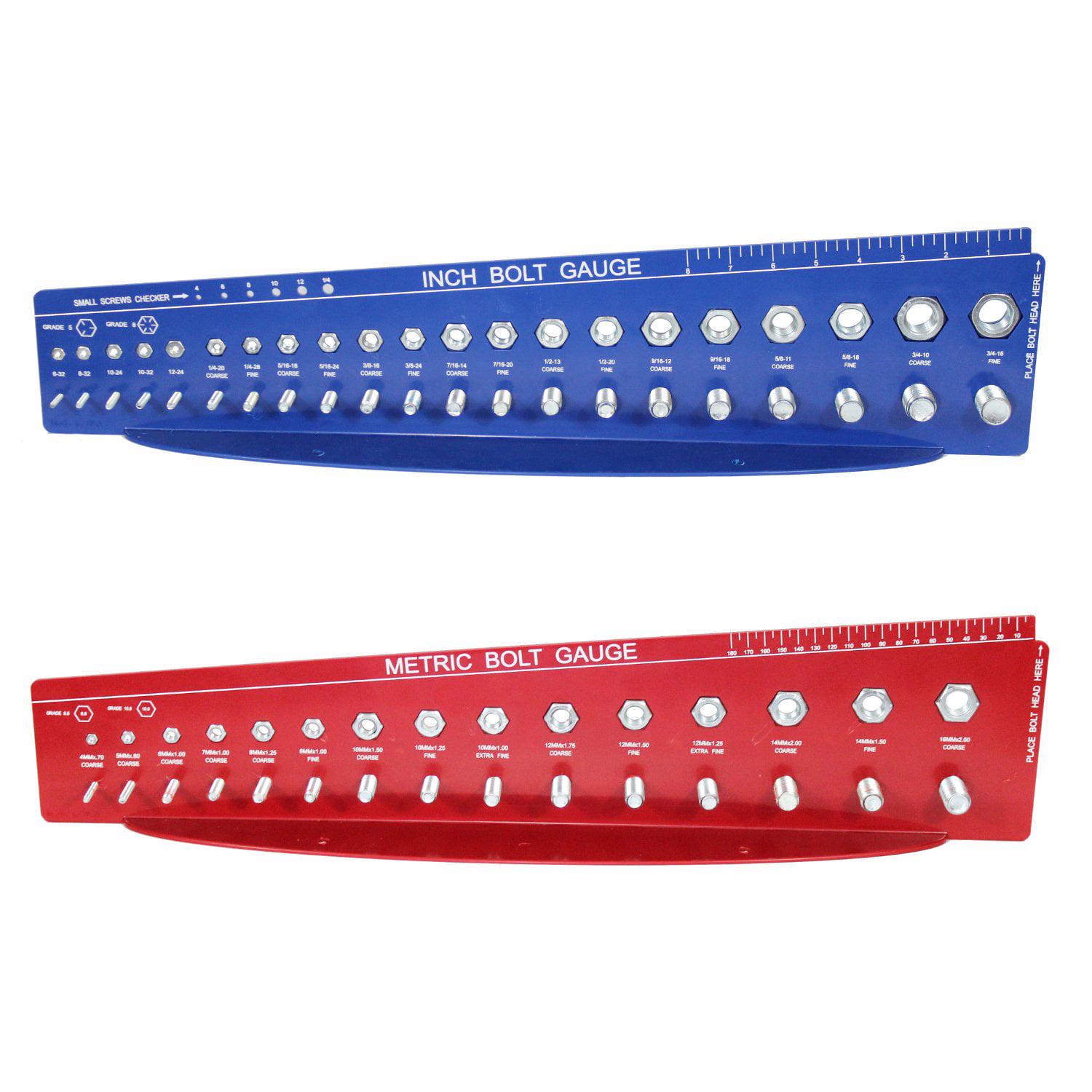 2026 SAE and Metric Bolt Gauges Check a Thread Nut Fastener Size Tool