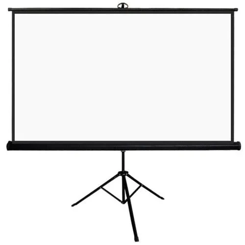 Quisilife Portable Projector Screen Portable Mobile Projector Screen with Stand 4:3 HD Anti-Crease Outdoor/Indoor Movies Screen for Home Theater Cinema (Color : Black, Size : 84inch)