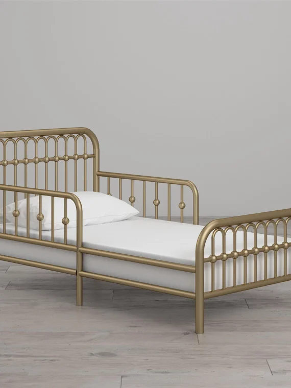 2026 Little Seeds Monarch Hill Ivy Metal Toddler Bed, Gold