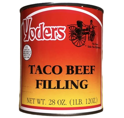 2026 Yoders Canned Taco Seasoned Beef-long Shelf Life Case- 12 Cans