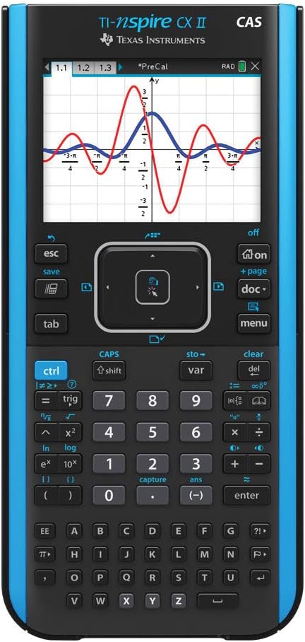 2026 Texas Instruments TI-Nspire CX II CAS Color Graphing Calculator with Student Software (PC/Mac) 320 x 240 pixels (3.2′′ diagonal)