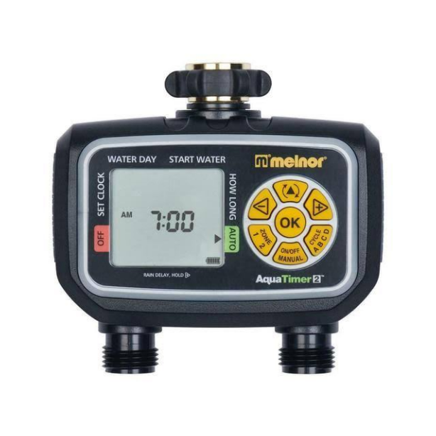 2-Zone Water Timer Watering Irrigation Sprinkler Controller Digital Display 1 PC