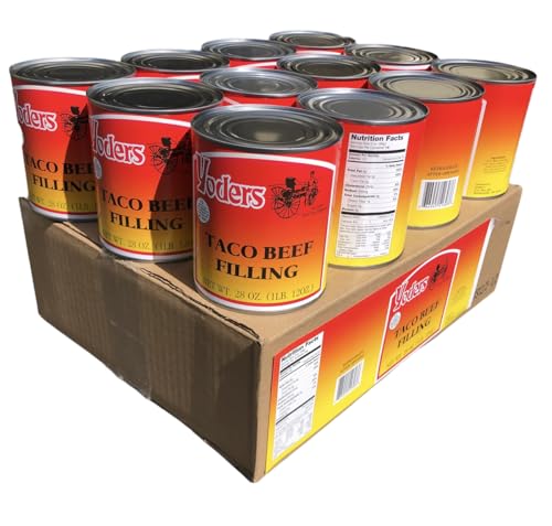 2026 Yoders Canned Taco Seasoned Beef-long Shelf Life Case- 12 Cans