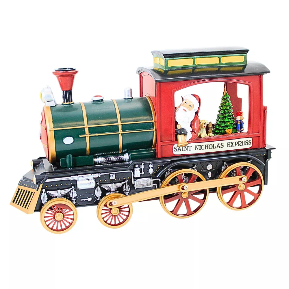 Musical LED Train With Santa And Rotating Tree, 9